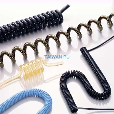 TPUCO widely used in many applications polyurethane PU spiral tube / PU coil hose / PU coil cord